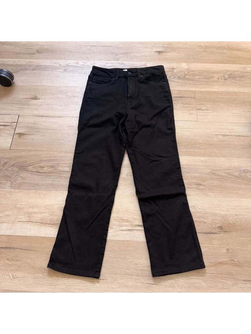 Good American Good Curve Straight Black Jeans Women's 10/30